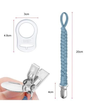 Buy Aolso Cotton Pacifier Chains - 4pcs Clips for Boys & Girls | Braided in Red Brown Blue & Beige - Buy Online on GoSupps.com