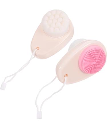 FRCOLOR Pack of 8 Double-Sided Facial Cleansing Brush Face Scrub Scrubber Silicone Facial Cleanser Handle Facial Brush Bathroom Accessories Painted - Buy Online on GoSupps.com