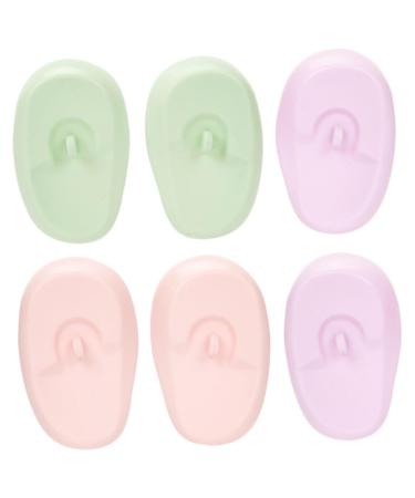 SOLUSTRE 3 Pairs Hair Styling Tool Ear Covers Silicone Earmuffs Hair Dye Earmuffs Ear Caps for Hair Dye Hair Coloring Earmuffs Hair Salon Earmuffs Earcaps Ear Muffs Perm Dyeing Silica Gel