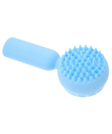 Healeved Face Pore Handheld Brush Facial Brush Silicone Bristles Face Cleaning 11.20X5.10X3.50CM Blue