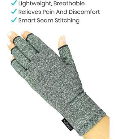 Arthritis Gloves - Men Women Rheumatoid Compression Hand Glove for Osteoarthritis- Arthritic Joint Pain Relief - Carpal Tunnel Wrist Support - Open Finger Fingerless Thumb for Computer Typing grey S Grey Small - Buy Online on GoSupps.com