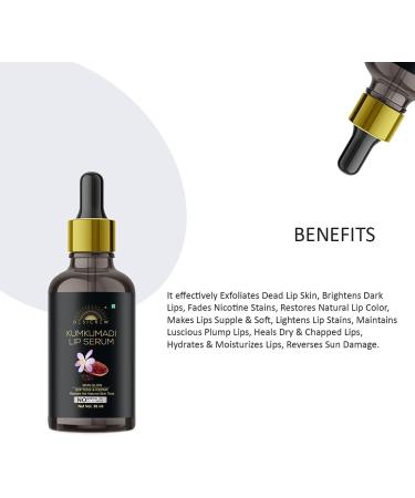 Premium Kumakumadi Lip Serum Oil For Glossy & Shiny Lips with moisturisation effet- For Men and Women -(30 ml) - Buy Online on GoSupps.com