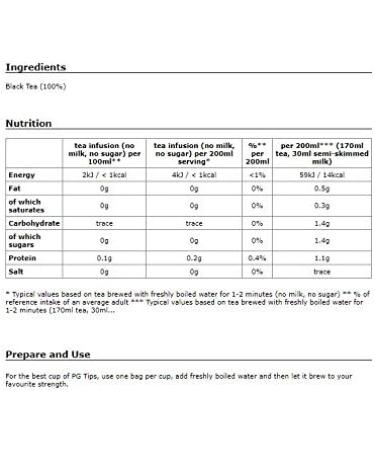  PG tips PG Tips Pack of 25 individually wrapped and labeled tea bags - Buy Online on GoSupps.com