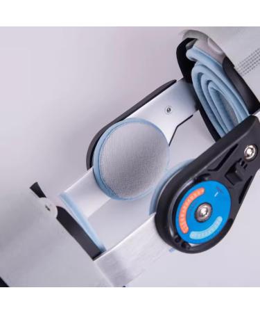 Adjustable Hinged ROM Knee Support Brace - Universal Pain Relief for Medial & Lateral Knee Injuries - Fog Grey - Buy Online on GoSupps.com