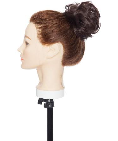 Thick Chestnut Brown Hair Donut Scrunchie - Wavy Curly Updo Hairpiece - Buy Online on GoSupps.com