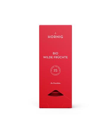 J. Hornig Bio fruit tea wild fruits fruit tea in the premium pyramid meal berry-fruity taste organic certified 25 organic degradable tea bags