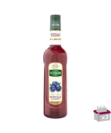 Teisseire Set of 3 Blueberry Syrup 70 ml