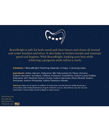 BraceBright Foam Cleanser: For Metal, Clear & Ceramic Braces | Teeth Whitening, No Sensitivity | Fights Cavities, Plaque & Bad Breath | 50ml - Buy Online on GoSupps.com