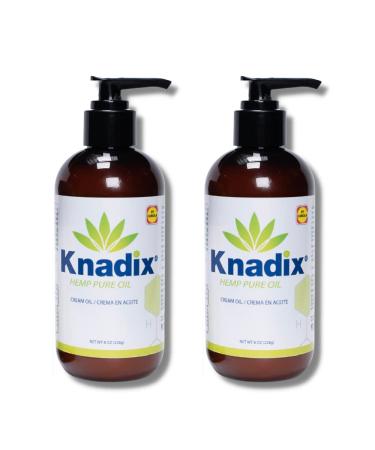 Knadix Hemp Oil Cream Ideal for Sensitive Skin Pack of 2 - 8 oz Each - Inflammation & Pain - Moisturizing and Emolient (2)