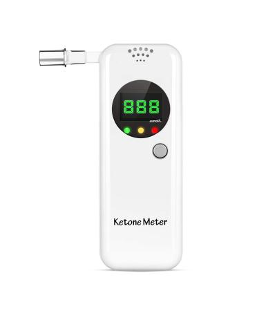 Professional Portable Ketone Breath Meter, Ketone Breath Tester, Digital Ketone Breathalyzer with 10 Mouthpieces