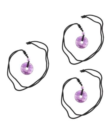 Je Compris 3st necklace with safety buckle harmony crystal jewelry gift crystal necklace men's chain crystal necklace for men party accessories jewel adorn 3x3x1cmx3pcs lilax3stk