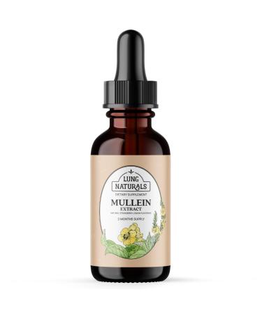 Lung Naturals Mullein Drops - 10:1 Concentrated Mullein Leaf Extract - Supports Daily Respiratory Health, Alcohol-Free - 60 Servings - Strawberry and Lemon Flavor - 2 Month Supply