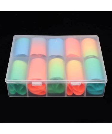 Manicure Transfer Sticker Bright Charming Removable Safe Nontoxic Nail Foil Transfer Sticker Luminous for Home DIY for Weddings - Buy Online on GoSupps.com
