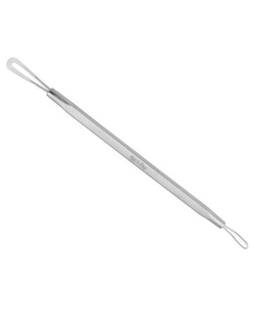 Blackhead Remover Pimple Popper Blemish Comedone Extractor Acne Tool Pimple Spot Popper Komedon Double Side Soft Touch and No-Slip Skincare for Whitehead Removal (Stainless Steel) (TT-028) Silver