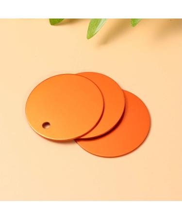 Milists 25-Piece Aluminum Alloy Blank Tags for Pets | Round Dog ID Tags with Hole | DIY Dog Accessories (Orange 5cm/1.4in) - Buy Online on GoSupps.com
