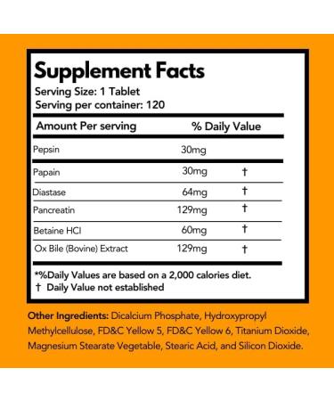 Arymar Sales Biliares Ox Bile with Digestive Enyzmes 120 Tablets - Buy Online on GoSupps.com