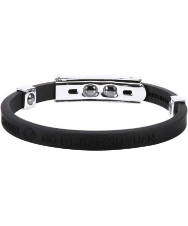 Zixyqol Anion Bracelet - Electrostatic Silicone Adjustable Wrist Strap for Antistatic Protection (Black) | International Shipping Available - Buy Online on GoSupps.com