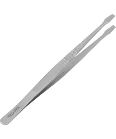 Flat Tweezers for PCB Soldering & Arc Welding | Alloyed Steel Long Handle Straight & Curved Design - Buy Online on GoSupps.com