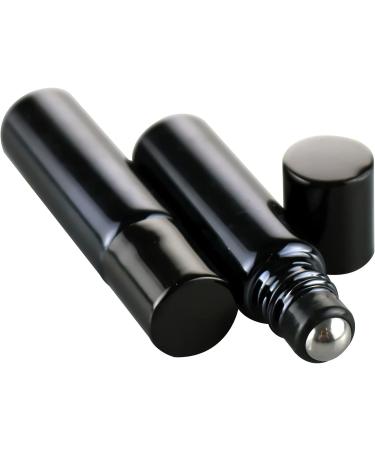 Zeoabsy 12-Pack 5ml Black UV-Coated Essential Oil Roller Bottles - Glass Perfume Bottles with Stainless Steel Balls Travel Set with Funnels & Opener for Aromatherapy - Buy Online on GoSupps.com