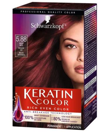 Schwarzkopf Keratin Color 5.88 Deep Red Permanent Hair Color Cream - 1 Kit - Buy Online on GoSupps.com