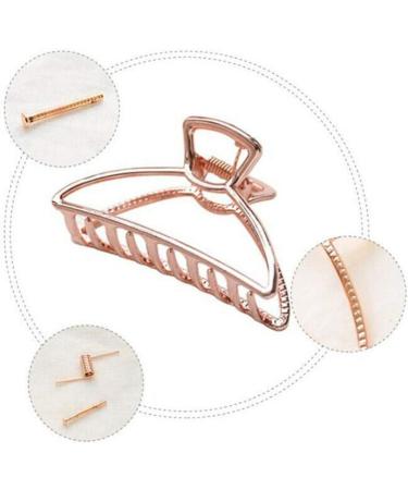 Forhome 4pcs Large Metal Hair Claw Clips Women Metal Hollow Jaw Barrettes Alloy Hair Claws Decor for Thick Hair - Buy Online on GoSupps.com