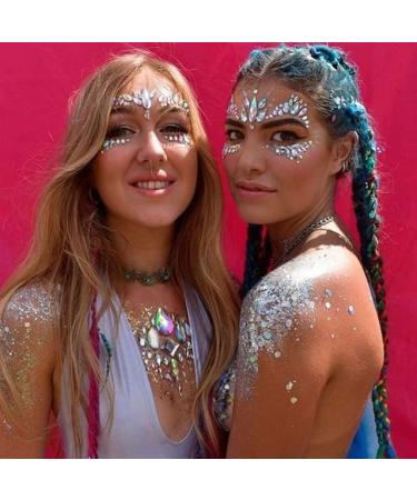 Chunky Holographic Glitter Gel for Face, Hair & Body - Easy to Use, No Glue Needed - Silver Glitter for Women & Kids - Perfect for Festivals & Halloween Makeup - Buy Online on GoSupps.com