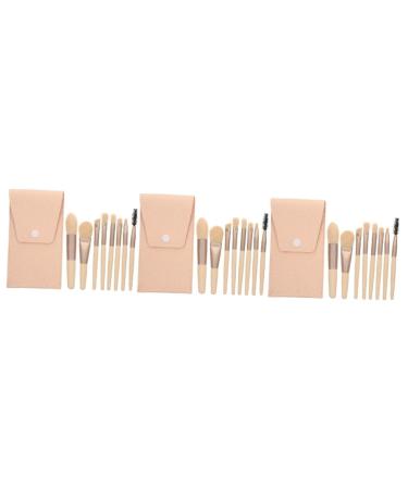 minkissy Cosmetic Brush 3 Sets Travel Makeup Highlights Hair Dye Kit Cosmetology Kit Beauty Supply Professional Makeup Brush Travel Kit for Women Ladies Suits Wood Lip Brush Miss The Face