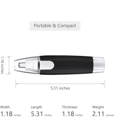 Nose Hair Trimmer for Women & Men - Battery Operated Electric Trimmer for Easy Ear & Nose Hair Removal - Buy Online on GoSupps.com
