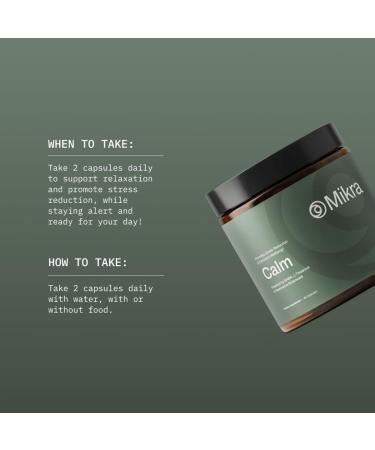 Mikra Calm and Relaxation Support Capsules - Vegan Allergen-Free Sugar Free Supplement with GABA Saffron & Herbal Extract Blend for Daily Balance & Calm - Calming Gifts for Women & Men- 60 Capsules - Buy Online on GoSupps.com