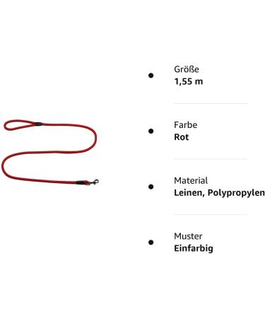 Durable Red Rope Dog Leash with Hand Loop - 10mm Thickness | 27 Colors & 7 Lengths Available | Perfect for All Breeds - Buy Online on GoSupps.com
