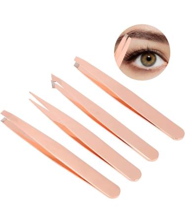Slant Tip Tweezer Small Size Stainless Steel Tweezer Rose Gold Anti-Rust for Makeup Lovers Performence Makeup - Buy Online on GoSupps.com