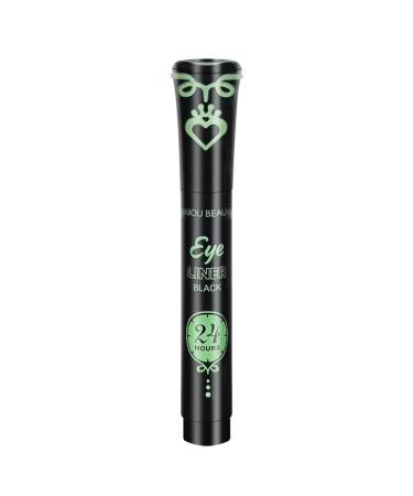Eyeliner Quick-Drying Long-Lasting Liquid Waterproof Eyeliner Brush Tip Liquid Eyeliner Precise Ultra Fine Non-fading Liquid Eyeliner for Women Girls Green