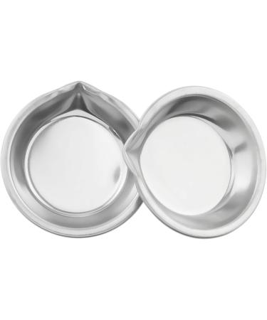 E-outstanding Makeup Palette - Small Round Stainless Steel (5 cm) | Set of 6 for Beauty & Travel - Buy Online on GoSupps.com