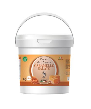 SEMAR | Spread cream flavored with salted caramel and crumble - MADE IN ITALY - 1kg ideal for private and commercial use (gluten free)