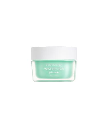 Dear Sister Water Cica Gel Cream - Korean Moisturizer for Lasting Hydration and Skin Revitalization. Korean Glass Skin Products. 1.76 Ounce/50 Gram