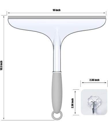 Streak-Free Shower Squeegee Set for Glass Doors, Tiles, and Mirrors - 2pcs with Hook - Buy Online on GoSupps.com