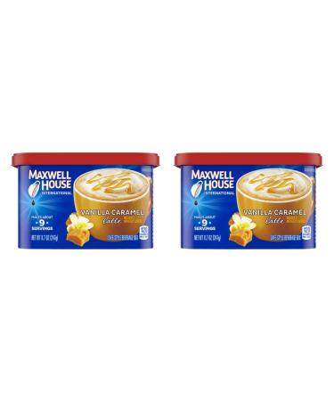 Maxwell House International Latte Vanilla Caramel Flavored Instant Coffee 8.7 Oz. (2 Pack) by Kraft