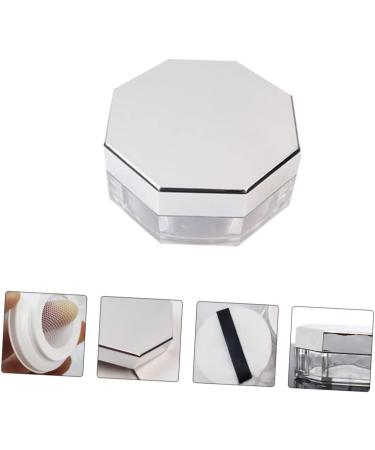 SOIMISS 2 Sets Octagonal Loose Powder Box Makeup Sponge Holder Cosmetic Powder Case Portable Makeup Box - Buy Online on GoSupps.com