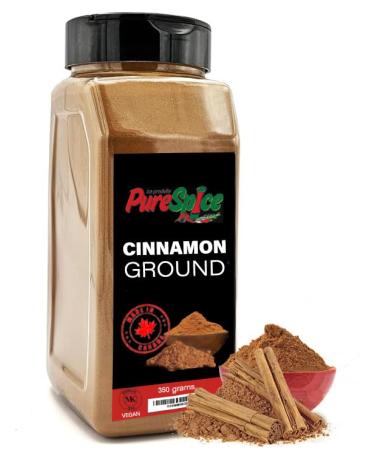 PureSpice Ground Cinnamon Spice 350 Grams | Restaurant Grade Vegan Kosher Powder Seasoning | Premium Flavor for Cooking Meat Steak Rub and Sauce (Cinnamon Ground)
