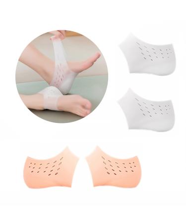 2 pair of pairs increase insert soles gel heel shells silicone heel socks invisible silicone shoe lift heel cushion 2 and 3cm jugs for men and women for plantar fasciitis crack - Buy Online on GoSupps.com