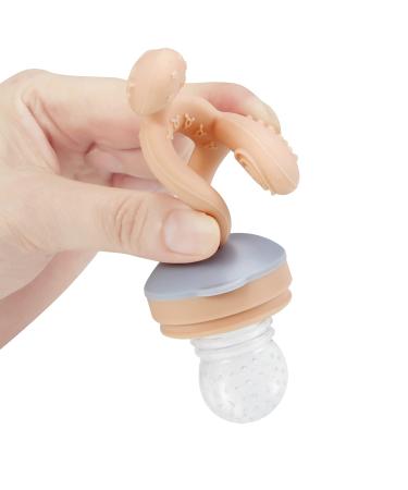 PandaEar Baby Fresh Fruit Food Pacifier Set | Silicone Feeder (1 Pack) + Replacement Pouches (3 Pack) + Pacifier Clip & Plastic Case (Pink) | Shop Now - Buy Online on GoSupps.com