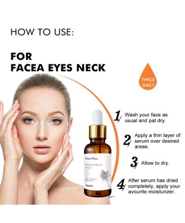 MaerWaw Advanced Bakuchiol Retinol Rejuvenation Serum - For Face Anti Aging Wrinkle Care and Hyaluronic Acid With Moisturize Wrinkle Reduction Skin Firming & Smoothing Vitamin C to Brighten - Buy Online on GoSupps.com
