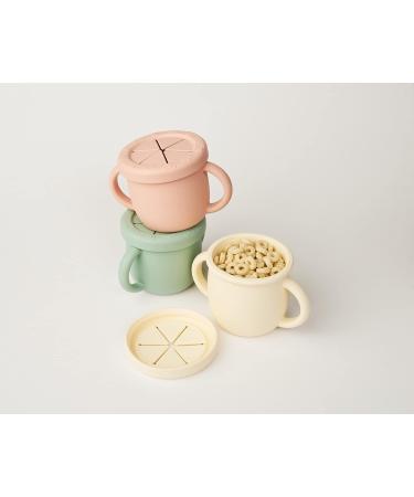 Baby Cub 2-in-1 Toddler Training Snack Cup | Spill-Proof Silicone | BPA-Free | 9oz (Green Tea) - Buy Online on GoSupps.com