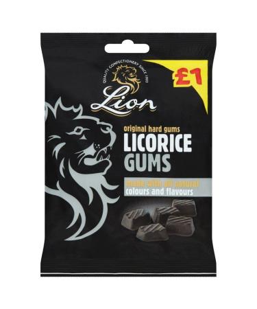 Lion Liquorice Gums 150g (6 Pack) Price Marked 1.00