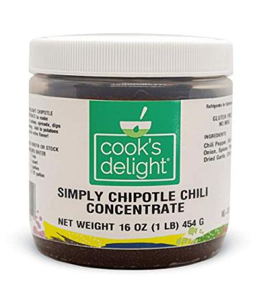 Cook's Delight Chipotle Chili Pepper Concentrate, Instant Chipotle Stock, Chipotle Pepper Rub, Chipotle Broth, Gluten Free, Plant-Based, Chipotle Pepper Flavor, Makes 5-1/2 Gallons Chipotle Soup Stock