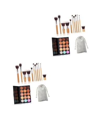 FRCOLOR 15-Piece Makeup Brush Set & Concealer Palette - Professional Beauty Tools for Flawless Makeup Application - International Shipping Available - Buy Online on GoSupps.com