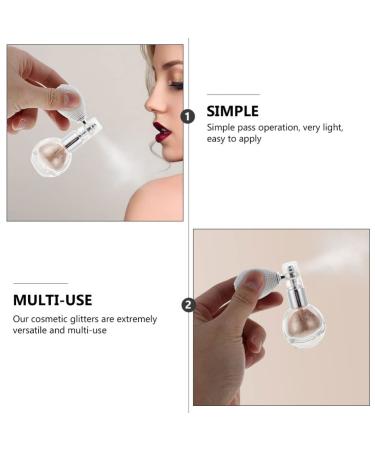 KALLORY 2pcs Glitter Spray Mist Bottles for Hair Body & Face Perfect Makeup Accessories for Highlighter & Fragrance | International Shipping Available - Buy Online on GoSupps.com