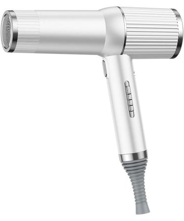 Oshhni High Powerful Hair Dryer Hair Tool High Speed with Nozzle for Home Use Dorm Hotel Fine Thick Natural Wave Frizzy Hair White 1 Nozzle - Buy Online on GoSupps.com