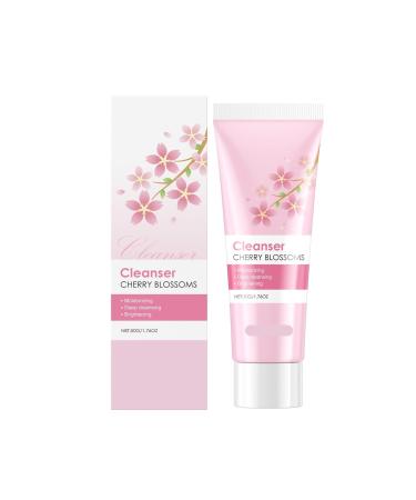 Nettoyant Visage Hydratant Sakura - Nettoie En Profondeur Les Impuret s Et Le S bum Non Raffermissant Quotidien For Tous Types De Peau(2PCS)