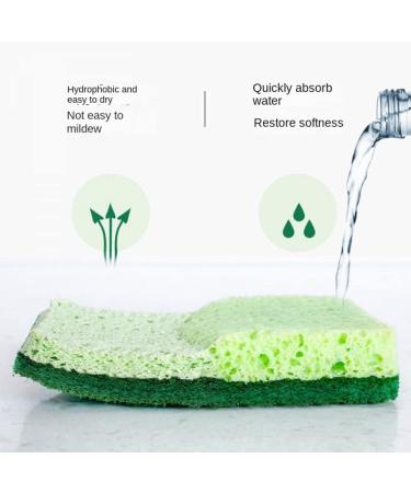 ShuWen Wood Pulp Sponge dishwashing Sponge Wipe Block Double-Sided Kitchen Cleaning Wood Pulp Cotton scouring pad Absorbent rag - Buy Online on GoSupps.com